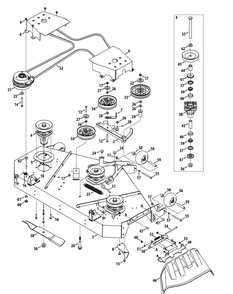 Mower Deck 54-Inch Diagram and Parts List for Z-FORCEL54 (17ASDALC010)(2014) Cub Cadet Lawn Tractor